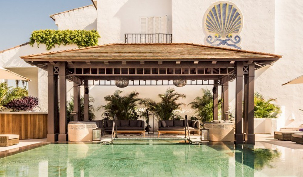 Luxury on every level at this adults-only beach retreat and world-renowned Marbella restaurant
